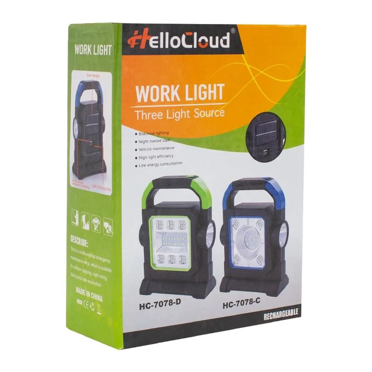 Hc-7078-c 3 Çalışma Modlu Cob Ledli Solar Taşınabilir Şarjlı Solar Lamba görsel 3