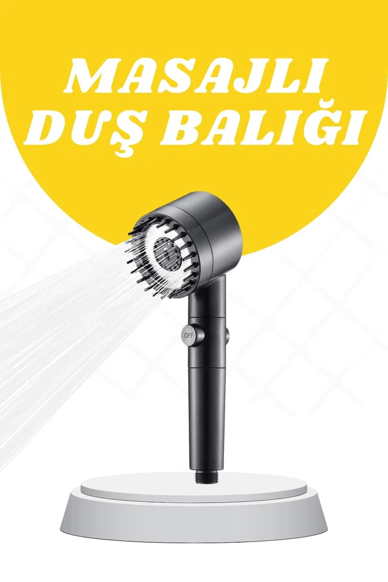 Yeni Nesil Masaj Etkili Duş Başlığı Su Basınçlı Tazyikli Özel