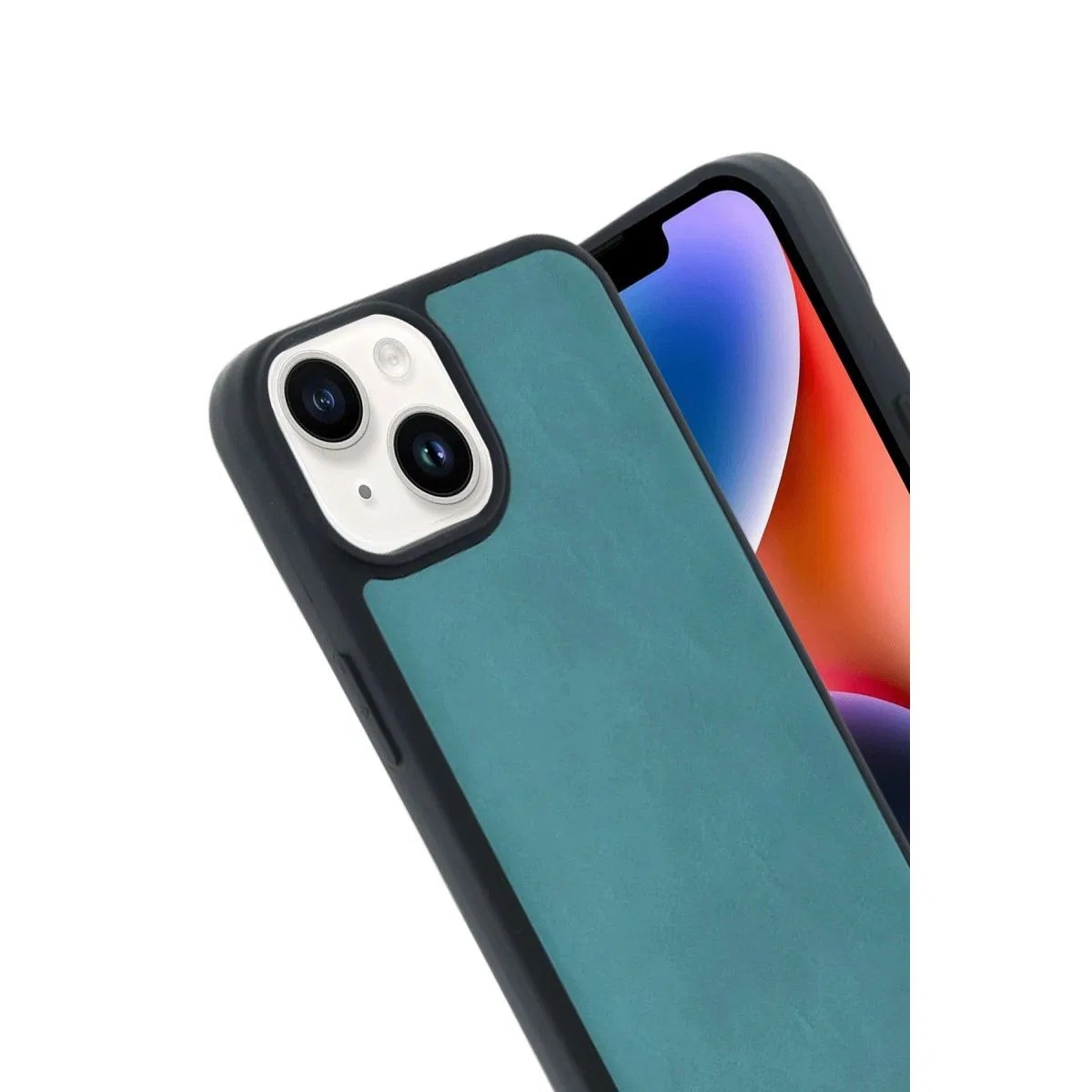 Apple İphone 15 Kılıf Aras Deri Kapak - Açık Yeşil görsel 2