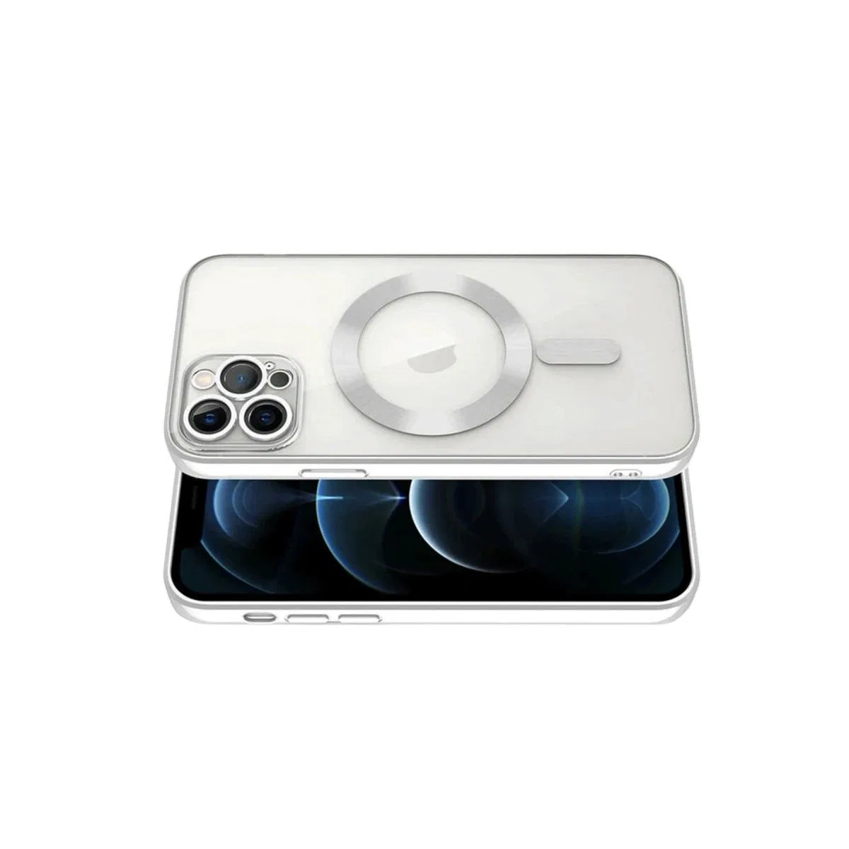 Apple İphone 13 Pro Kılıf Kross Magneticsafe Kapak - Gümüş görsel 3