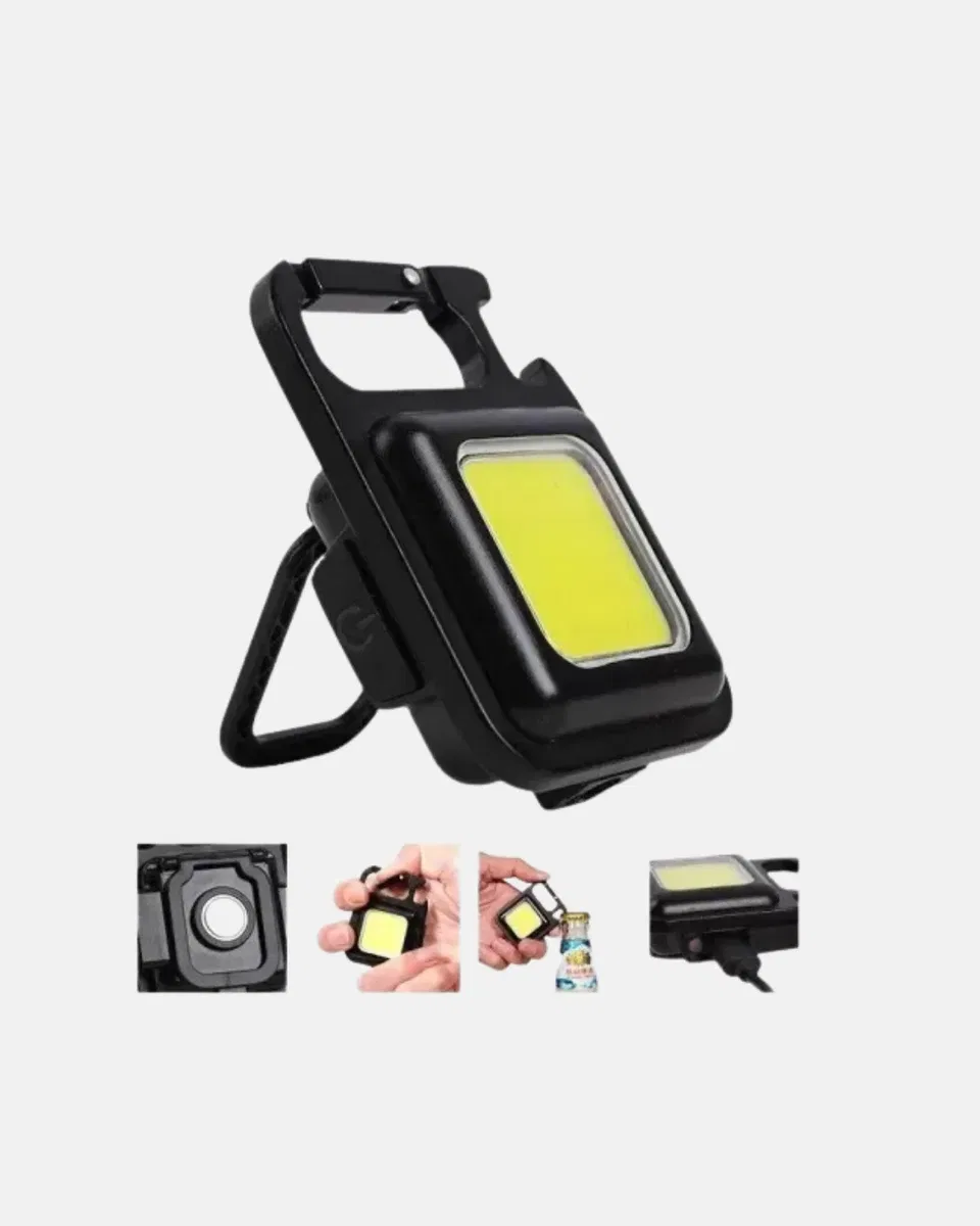 LED Mini Anahtarlık Fener – 1000 Lümen Güçlü Işık ve USB Type-C Şarjlı Yeni Nesil görsel 2