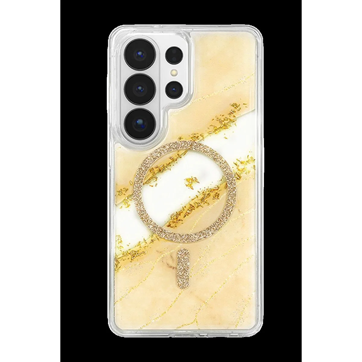 Onegif Samsung Galaxy S26 Ultra Lotus Simli Magsafe Kapak - Gümüş görsel 3