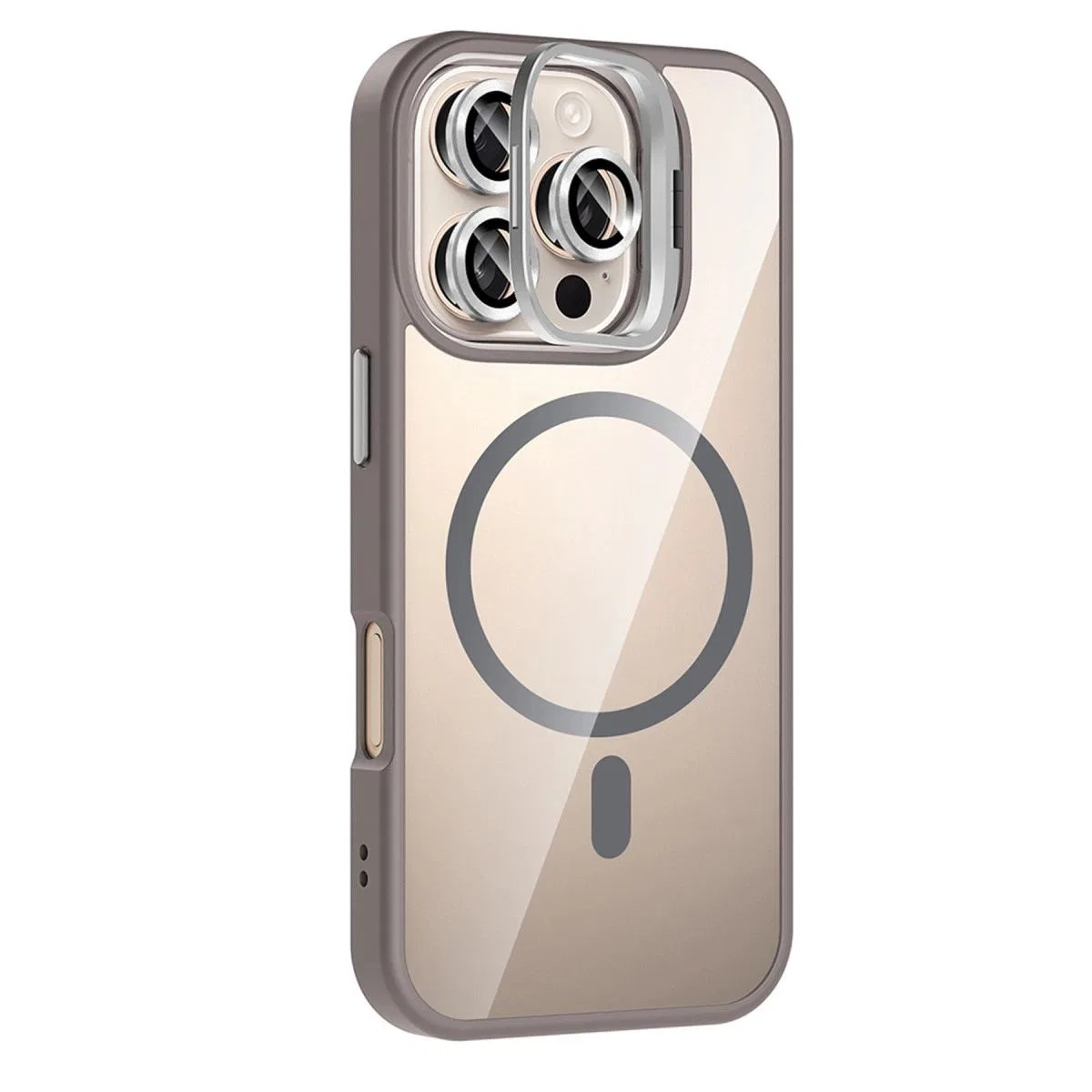 Joko Apple İphone 16 Pro Max Remim Lensli Magsafe Standlı Kapak - Titan Gri görsel 2
