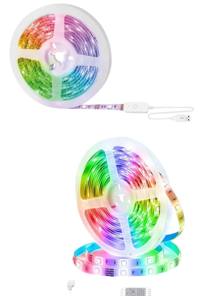 10M Şerit Led İç Mekan Renkli Rgb Şerit Led Kumandalı görsel 5