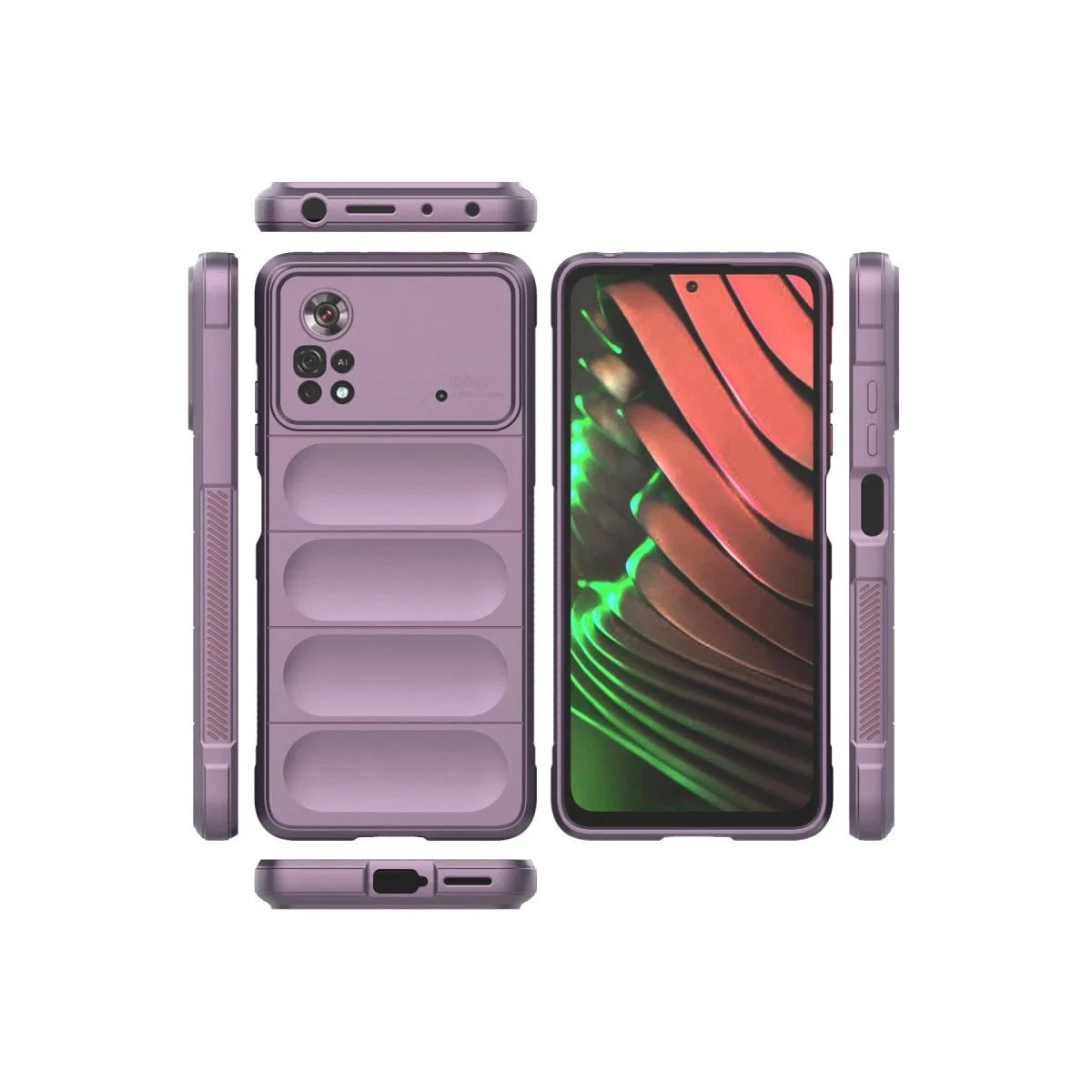 Xiaomi Poco X4 Pro 5g Kılıf Optimum Silikon - Mor görsel 3