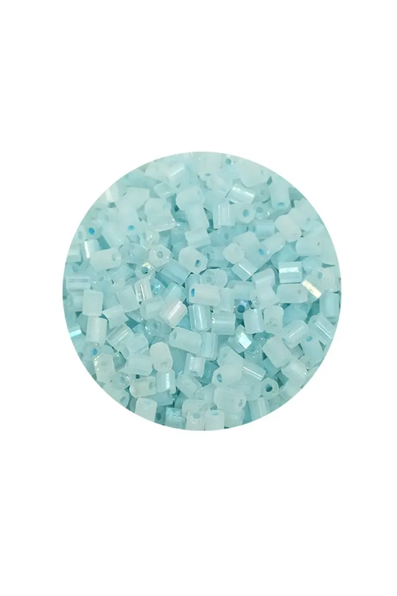 Kesme Cam Boncuk 2mm - 20 Gram - Maz Buz Mavi -BNC321 görsel 2
