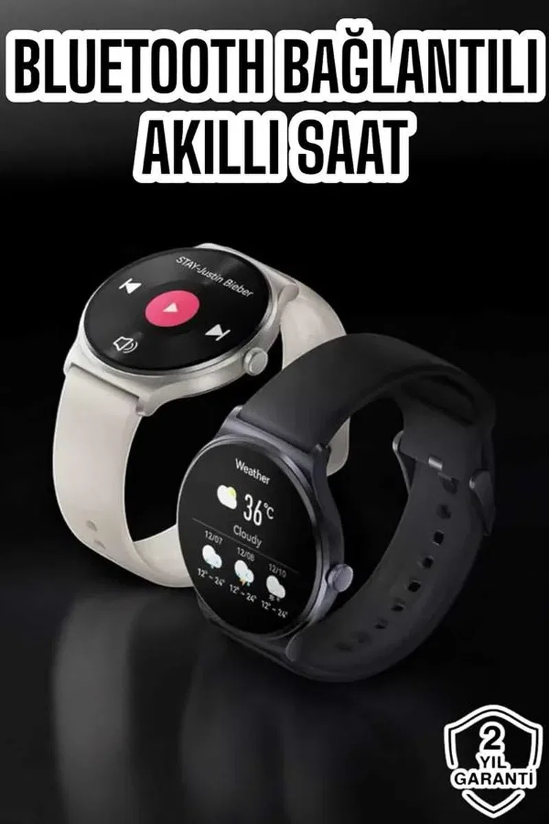 Akıllı Saat Sesli Görüşme Bluetooth Bağlantılı 3 Kordonlu Yeni Nesil görsel 2