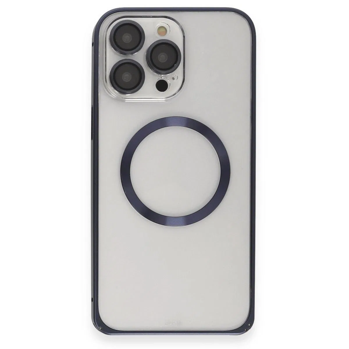 Joko Apple İphone 15 Pro Max Kılıf Metal Bumper Magneticsafe Kapak - Lacivert görsel 2