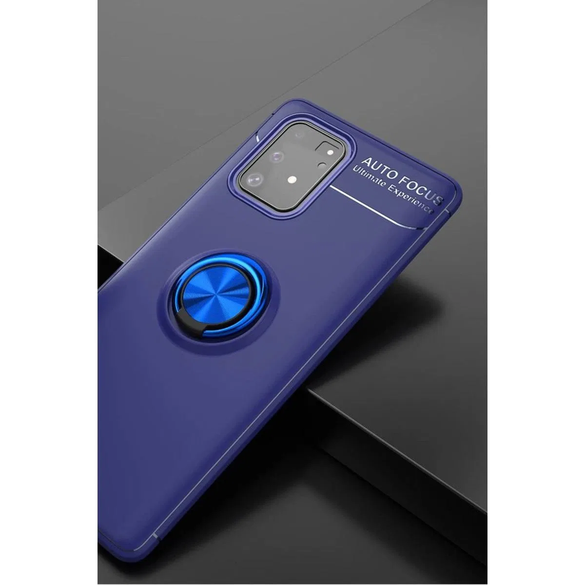 Samsung Galaxy A91 / S10 Lite Kılıf Range Yüzüklü Silikon - Mavi görsel 2