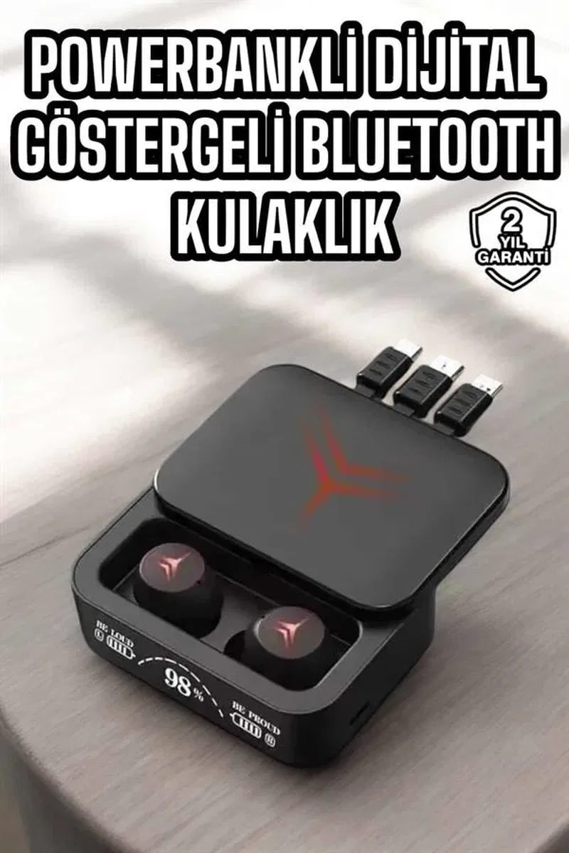 Ucuz ve Kaliteli Bluetooth Kulaklık TWS Çoklu Şarj Girişi Yüksek Ses Kaliteli görsel 2
