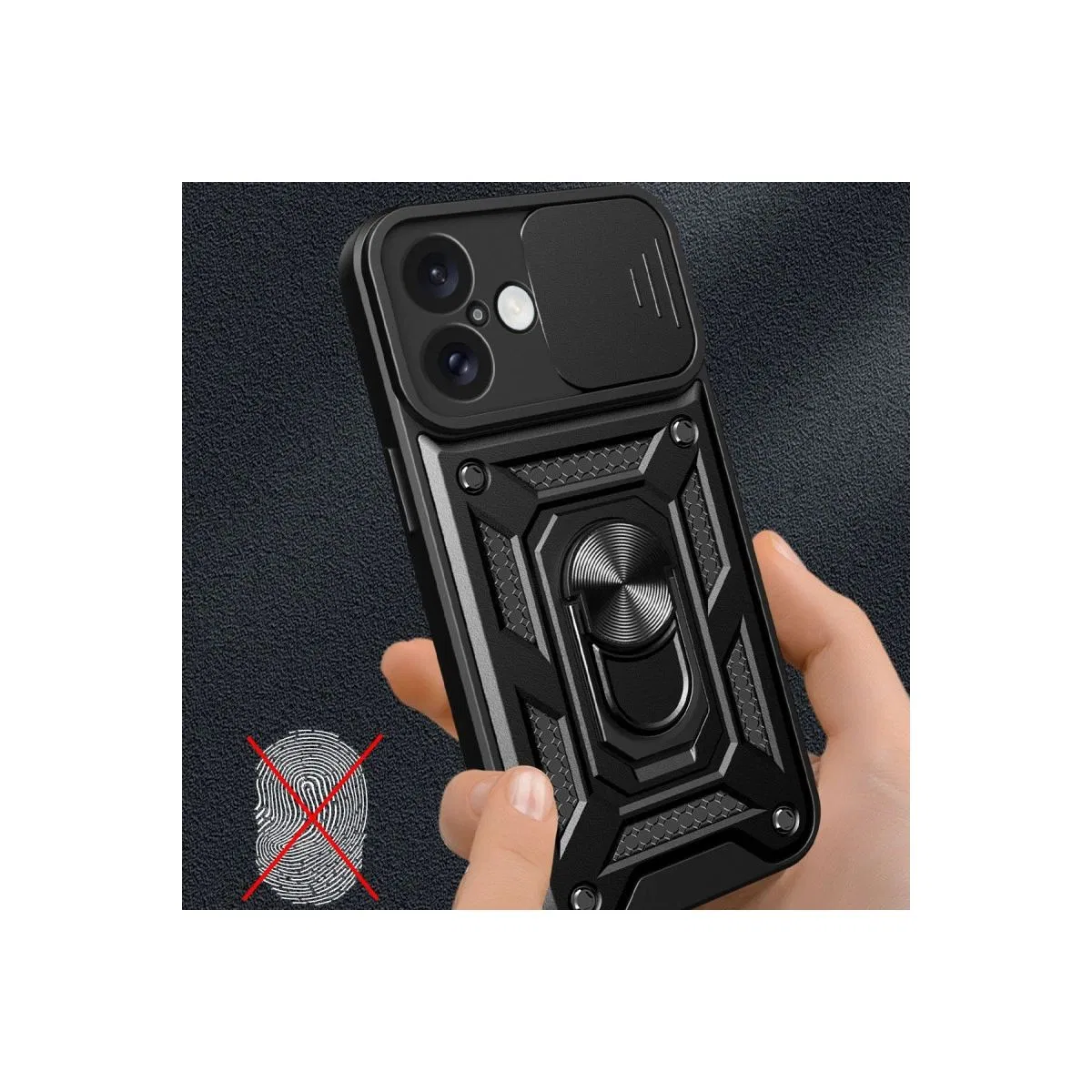 Apple İphone 16 Kılıf Pars Lens Yüzüklü Silikon - Yeşil görsel 3