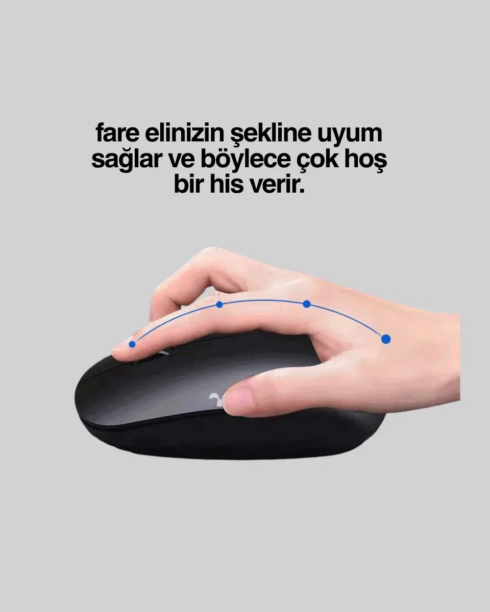 Sessiz ve Ergonomik Mouse – USB Bağlantılı ve DPI Ayarlı görsel 4