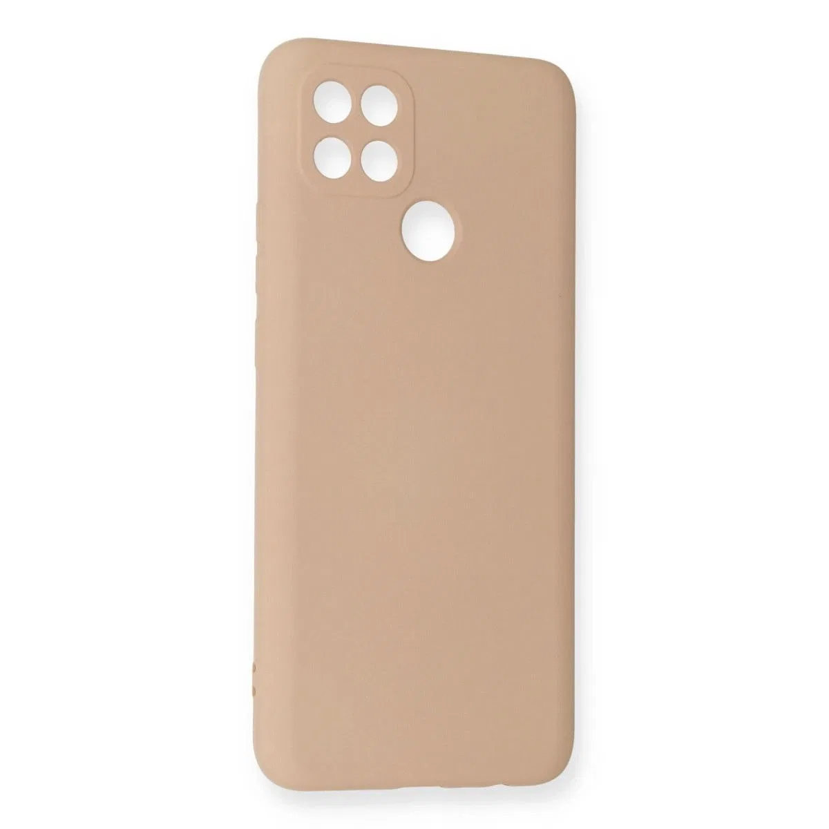 Oppo A15 Kılıf Nano İçi Kadife Silikon - Pudra görsel 2