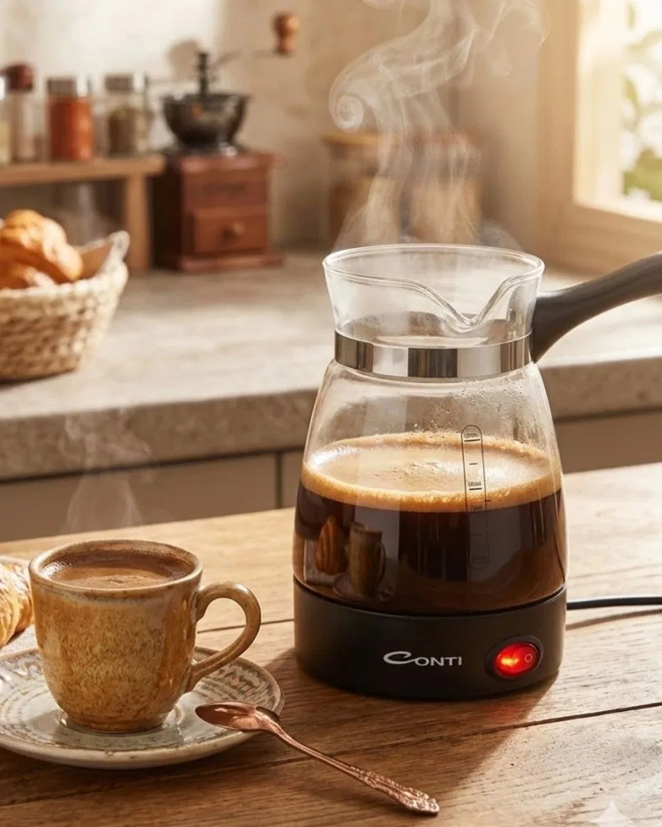 Elektrikli Cam Kahve Makinesi 650w 0. 5 Litre Kapasiteli Türk Kahvesi Makinesi