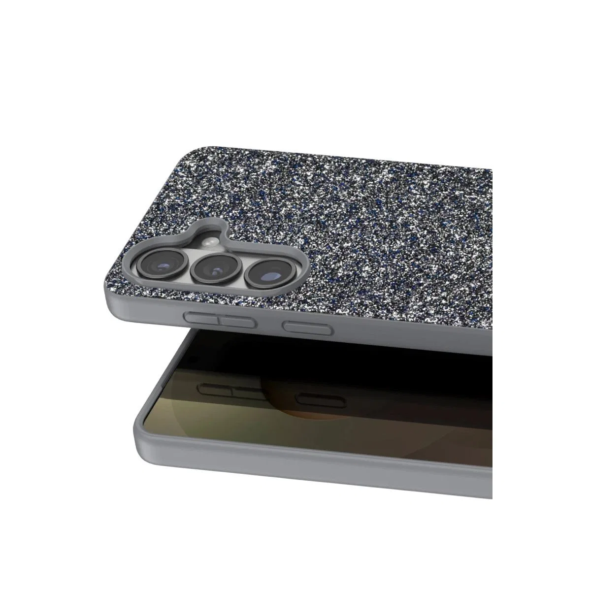 Onegif Samsung Galaxy S26 Plus Bright Simli Kapak - Gümüş görsel 2