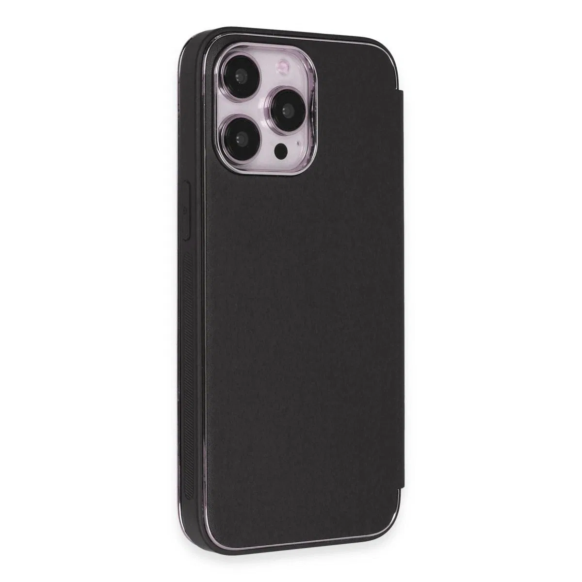 Apple İphone 14 Pro Max Kılıf Dolpin Kapaklı - Siyah görsel 4