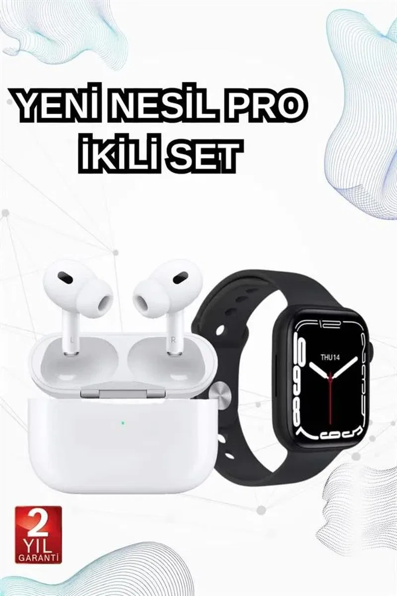 2025 Model Akıllı Saat ve Yeni Nesil Pro Bluetooth Kulaklık TWS Yüksek Ses Kaliteli görsel 2