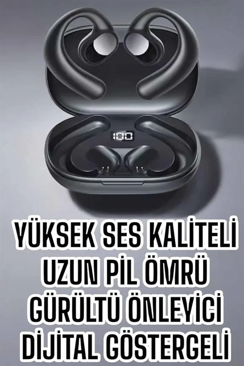 Bluetooth Kulaklık Oyuncu Kulaklığı Küpe Görünümlü Dijital Göstergeli görsel 3