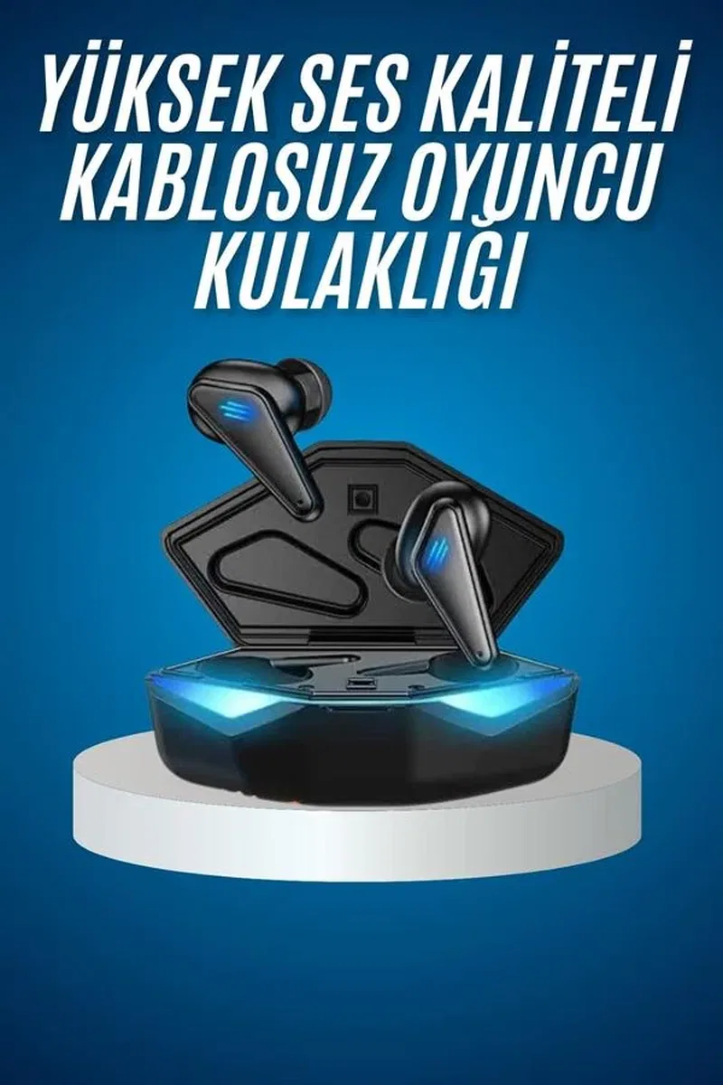 Bluetooth Kulaklık Oyuncu Kulaklığı RGB Işıklı Oyunlarda Düşük Gecikme görsel 2