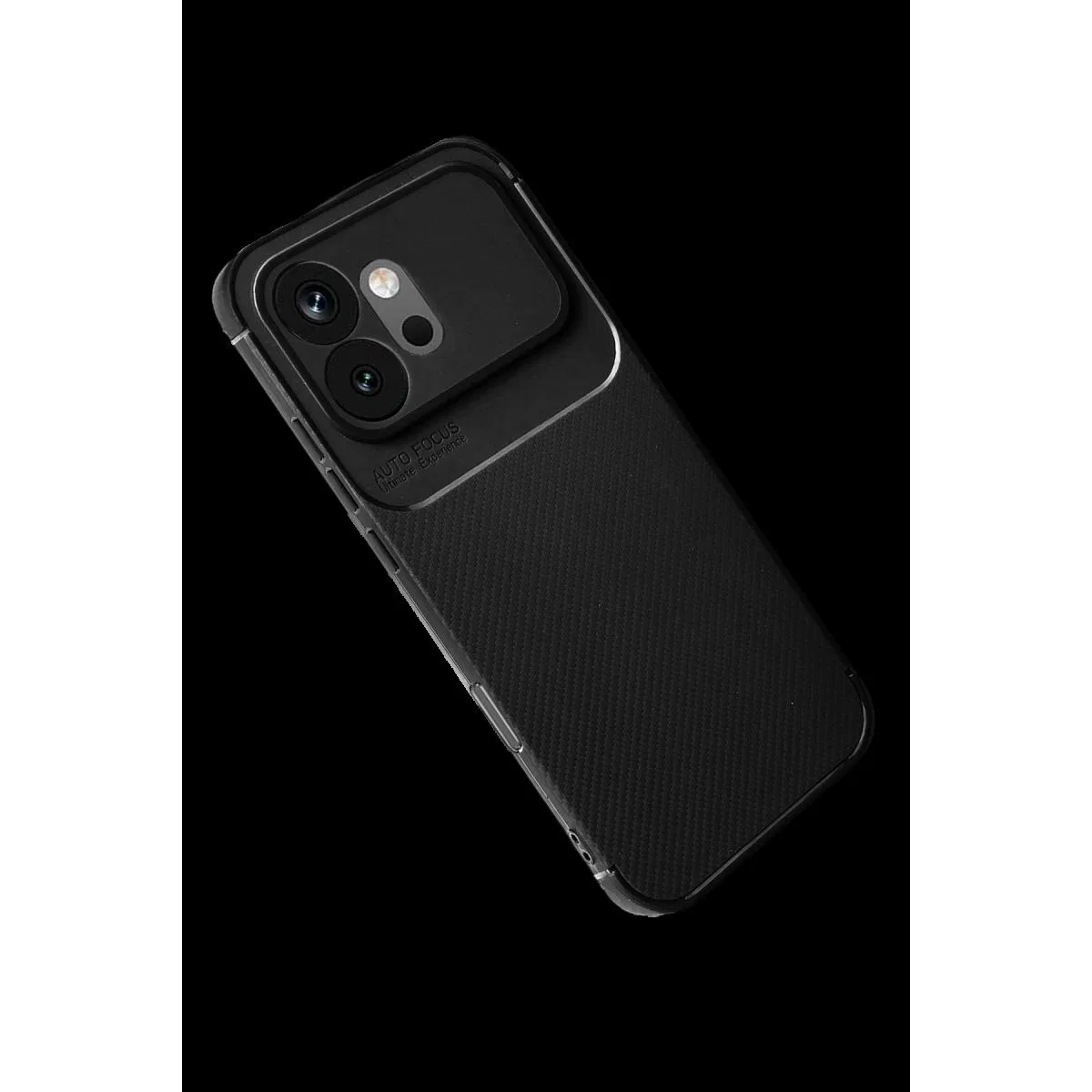 Huawei Honor 600 Auto Focus Karbon Kapak - Siyah görsel 3