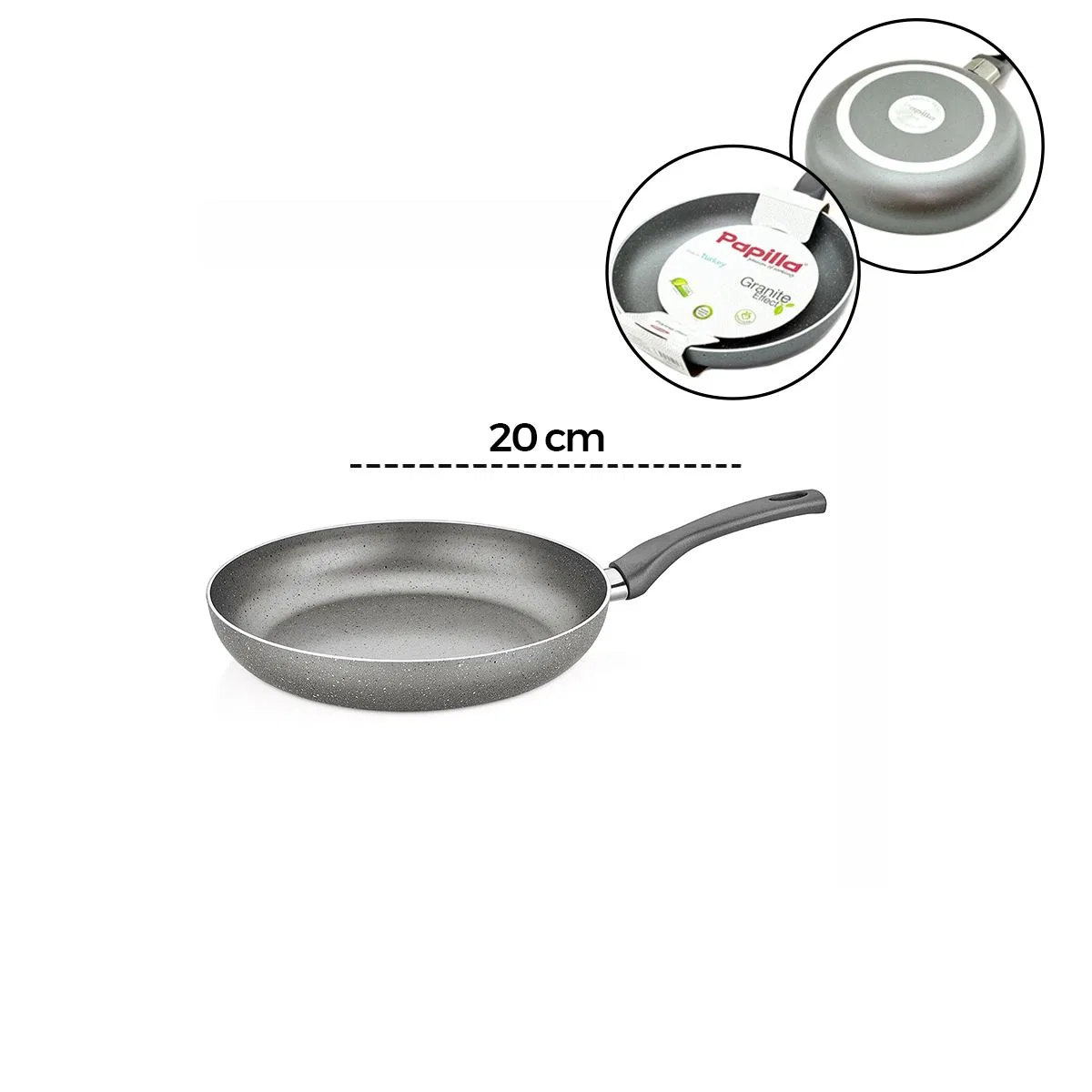 Granit Tava 20 cm Tek Saplı görsel 2