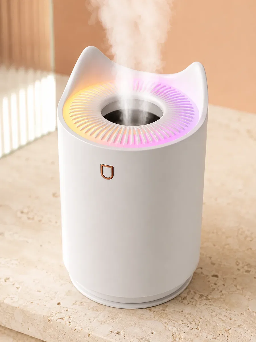 Hava Nemlendirici Ultrasonik Aroma Difüzör 7 Renk LED Işıklı Gece Lambası görsel 4