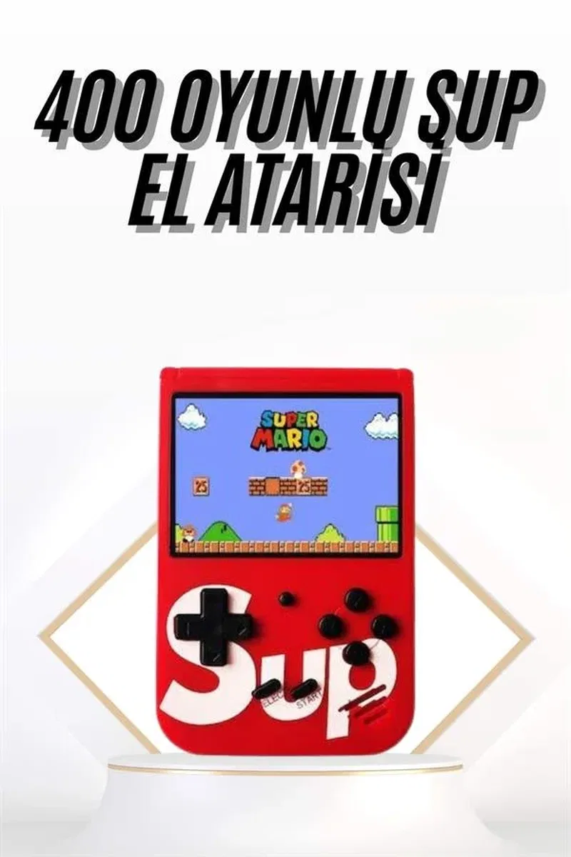 Çocuklara Özel Taşınabilir Sup El Atarisi 400 Oyunlu Nostaljik Oyun Konsolu görsel 2