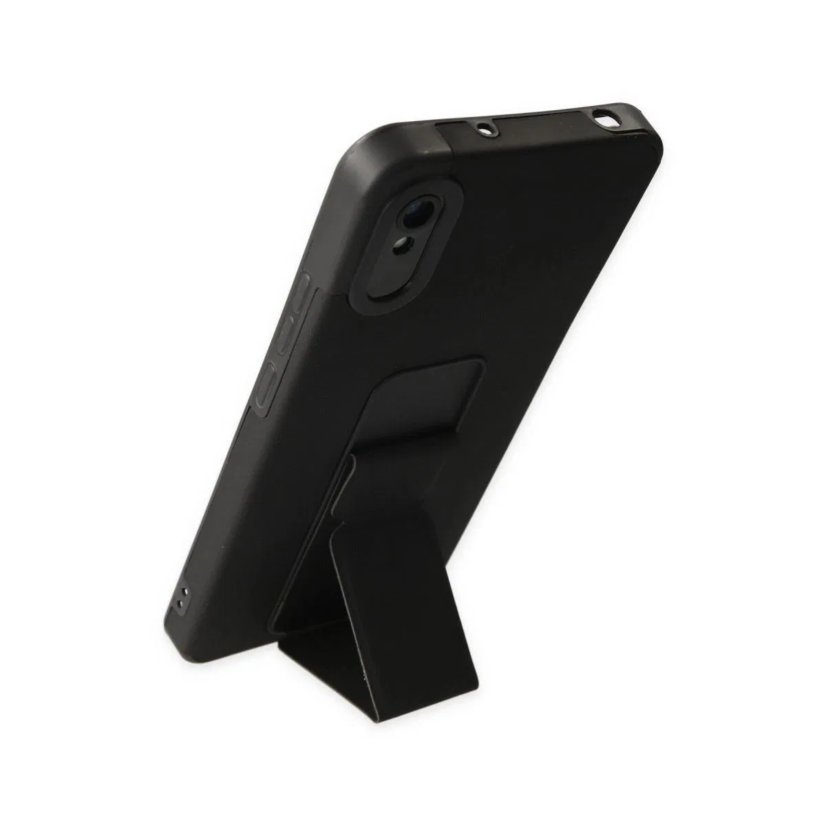 Xiaomi Redmi 9a Kılıf Mega Standlı Silikon - Siyah görsel 3