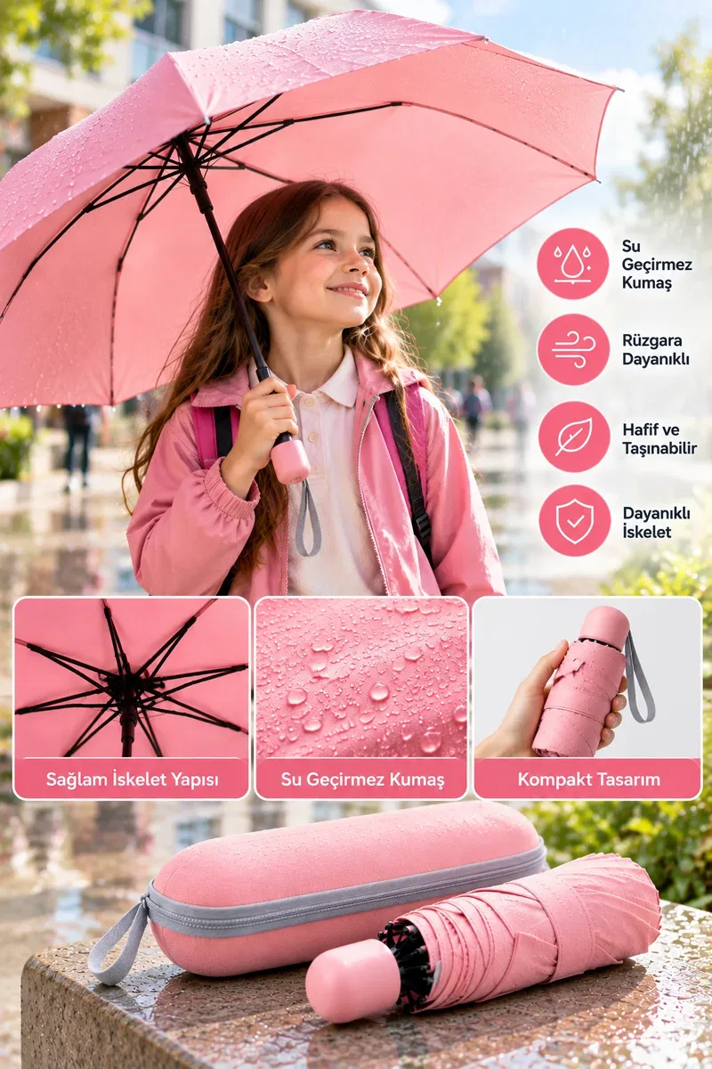 KAPSÜL ŞEMSİYE PEMBE görsel 4