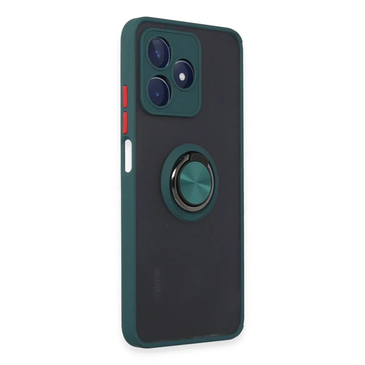 Realme C53 Kılıf Montreal Yüzüklü Silikon Kapak - Yeşil görsel 2