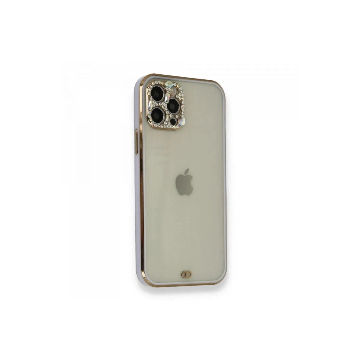 Apple İphone 12 Pro Kılıf Liva Taşlı Silikon - Mor görsel 2