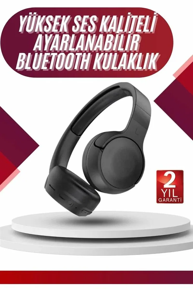 Yeni Nesil Kulak Üstü Bluetooth Kulaklık Type-C Girişli Yüksek Ses Kaliteli görsel 2