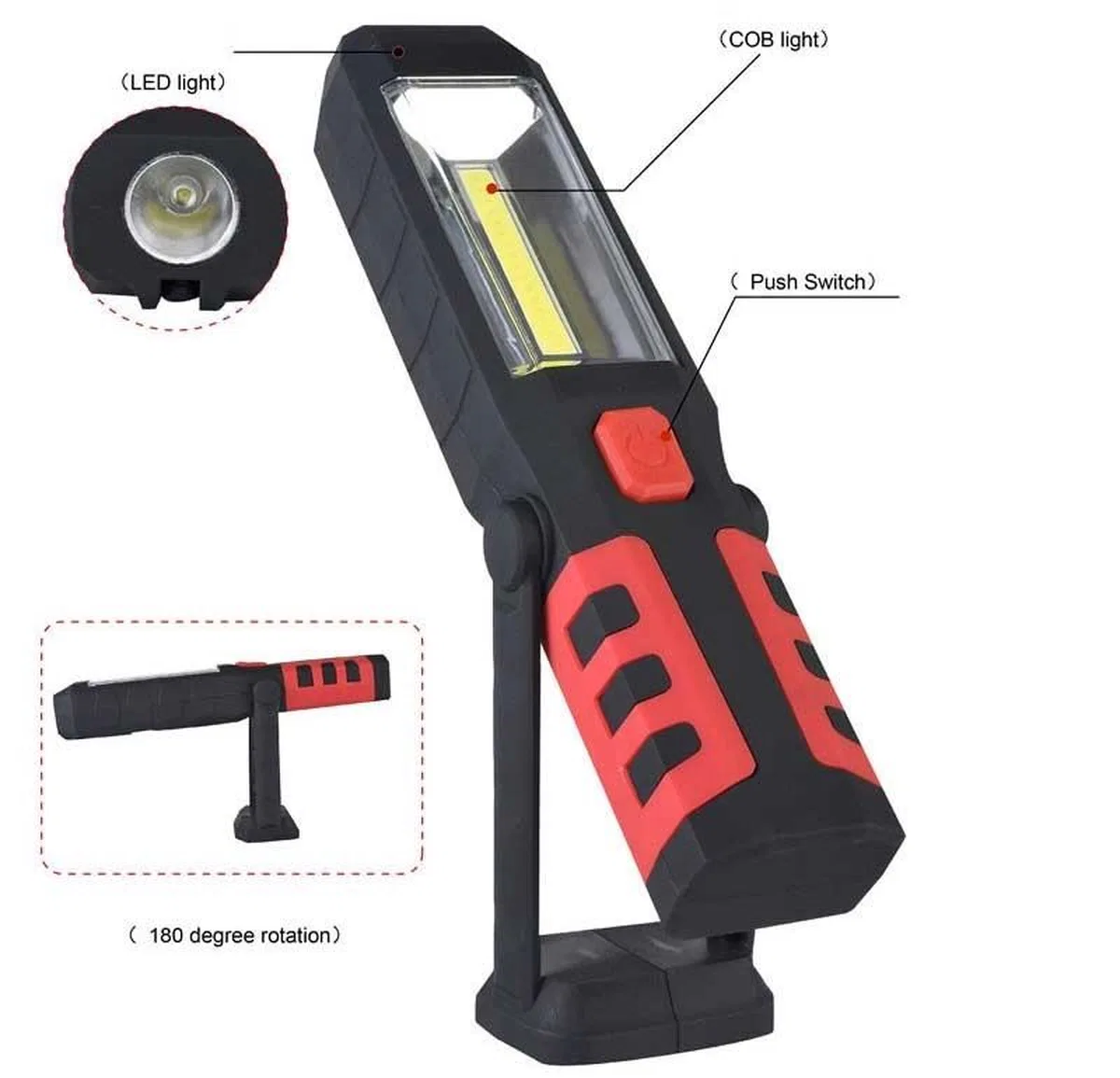Br S99 Cob Led Şarj Edilebilir Mıknatıslı Çalışma Feneri görsel 2