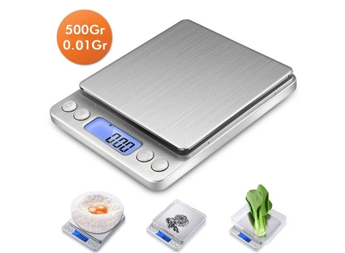 Crown Dijital Göstergeli Kare Mutfak Terazi (3 Kg/0. 1) görsel 2