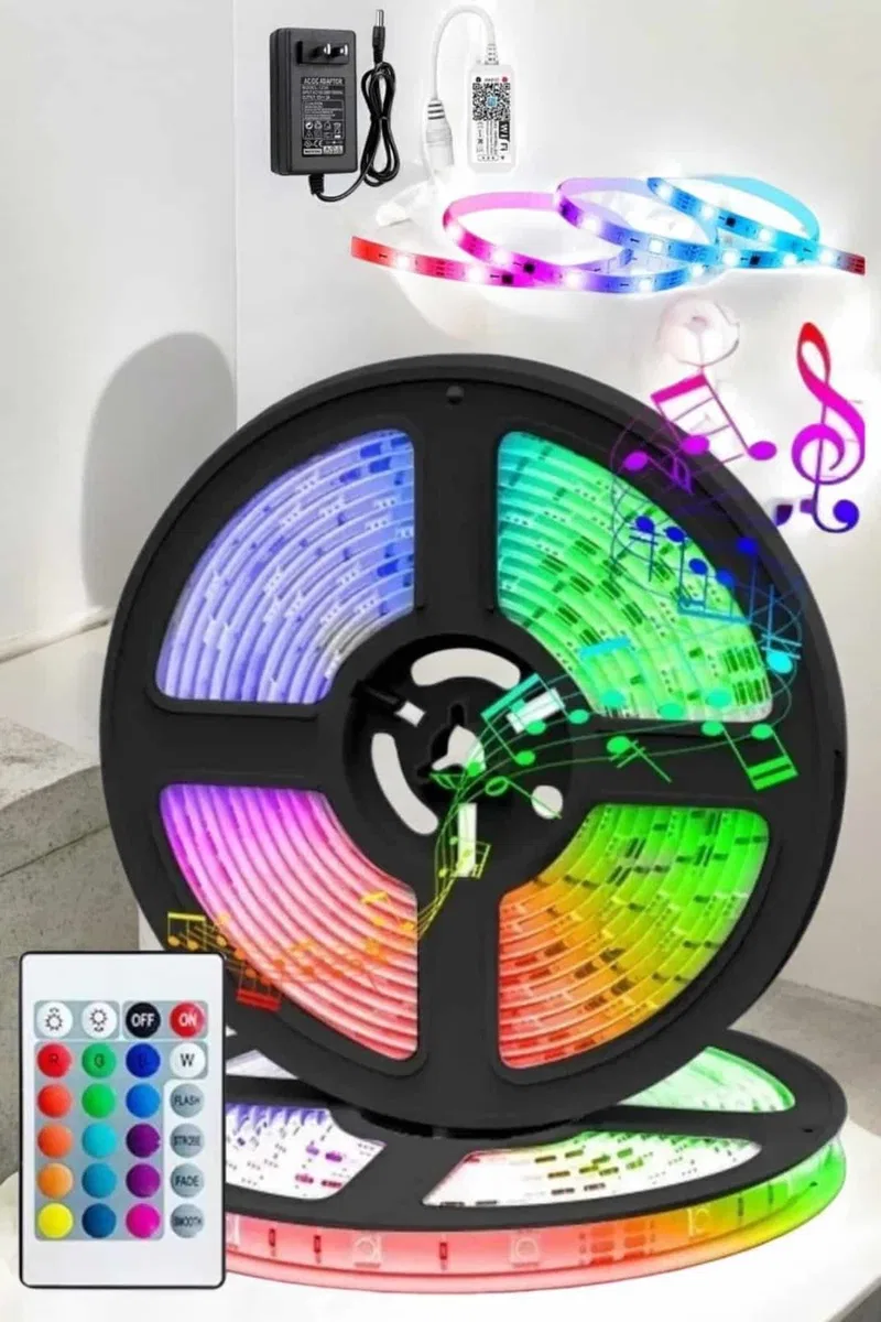 Led Işık 5 Metre Şerit Led RGB Işıklı görsel 2