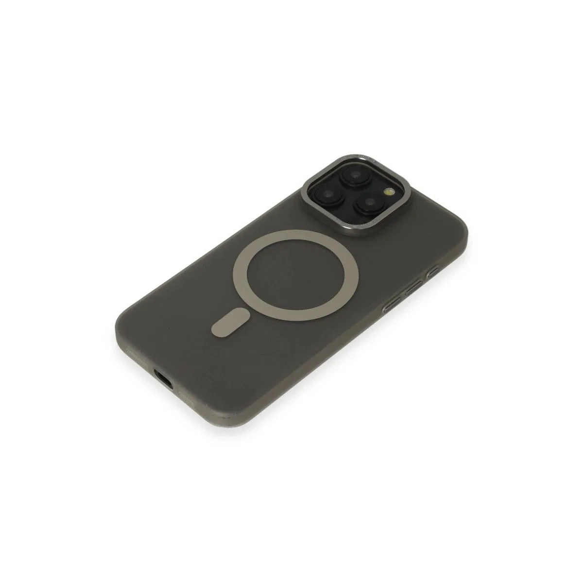 Apple İphone 15 Pro Kılıf Lodos Magneticsafe Mat Kapak - Titan Gri görsel 4