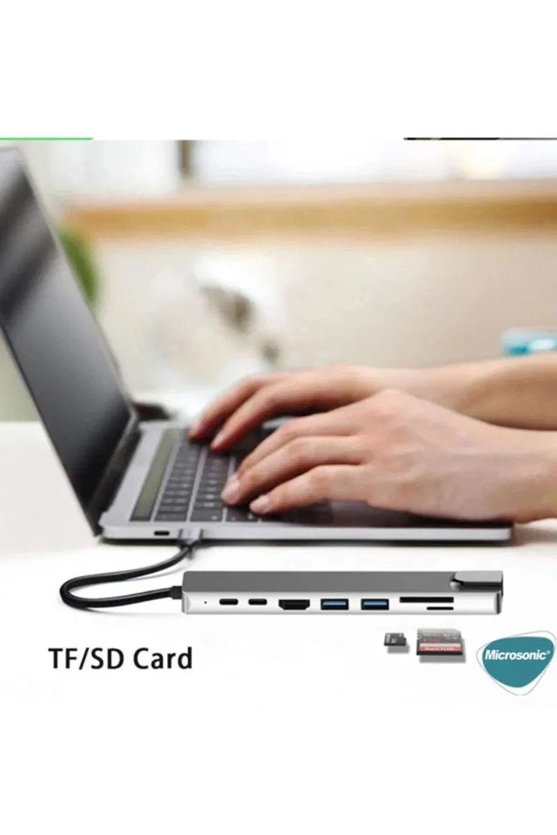 Type-c To Hdtv Multifunction Adapter 8 Port Kablo görsel 3