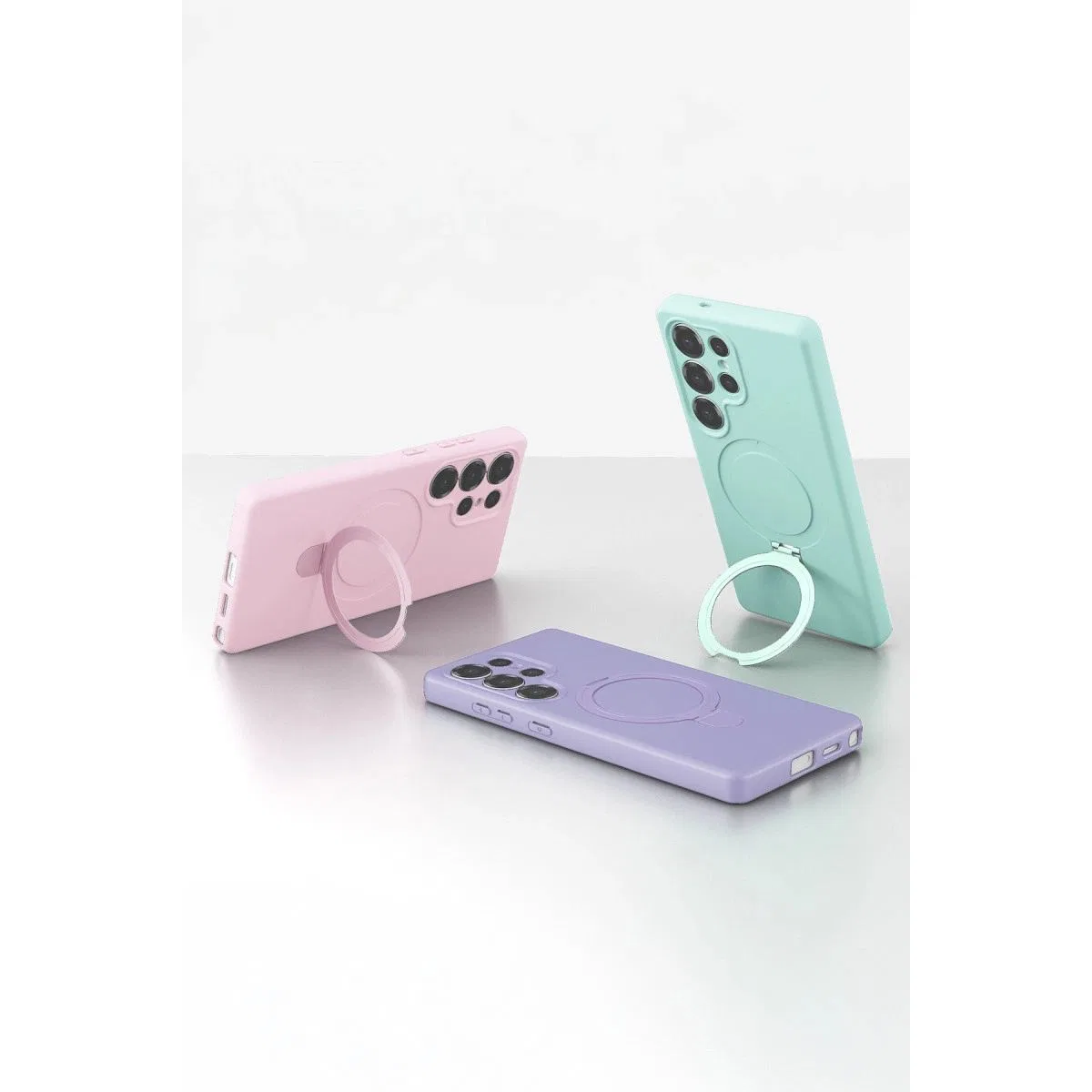 Samsung Galaxy S23 Ultra Regal Magsafe Standlı Kapak - Siyah görsel 5