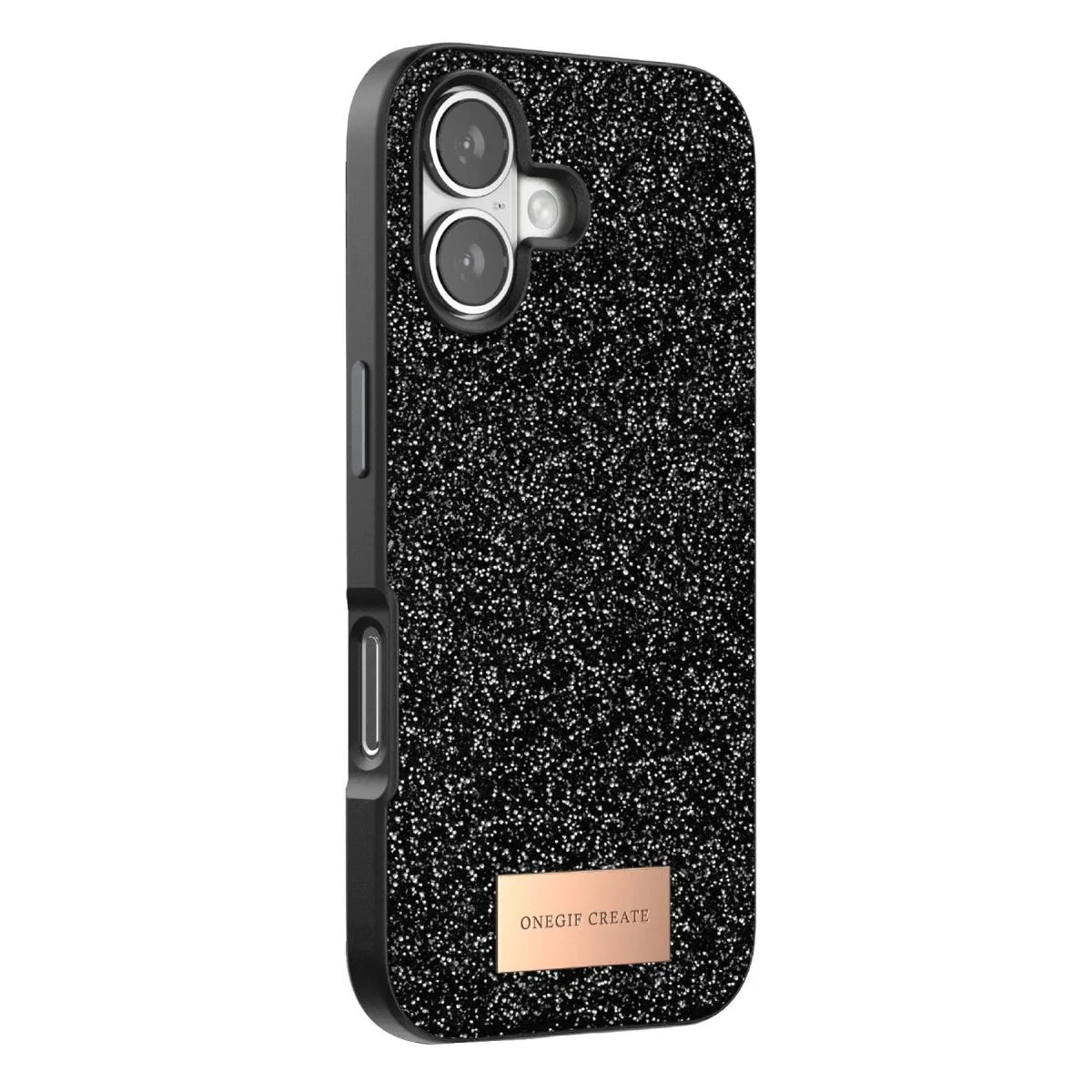 Onegif Apple İphone 17 Bright Simli Kapak - Siyah görsel 3