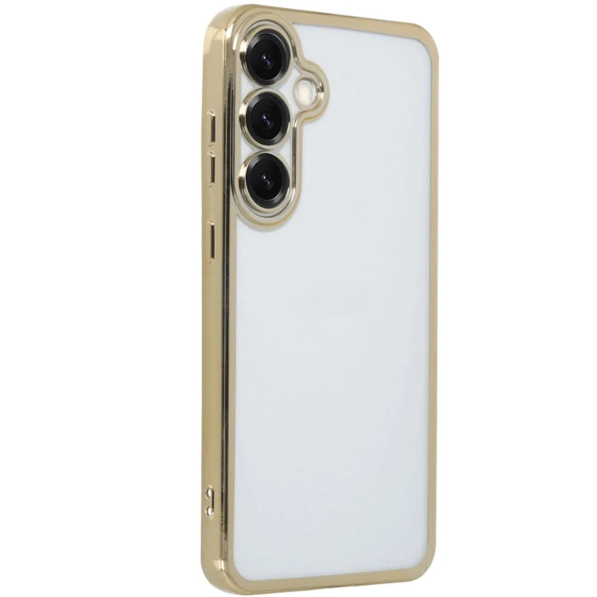 Samsung Galaxy S25 Kılıf Razer Lensli Silikon - Gold görsel 2