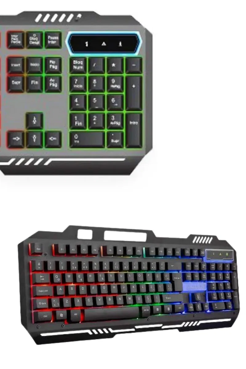 RGB Işıklı Gaming Oyuncu Klavye Q Klavye Mouse Hediyeli görsel 5