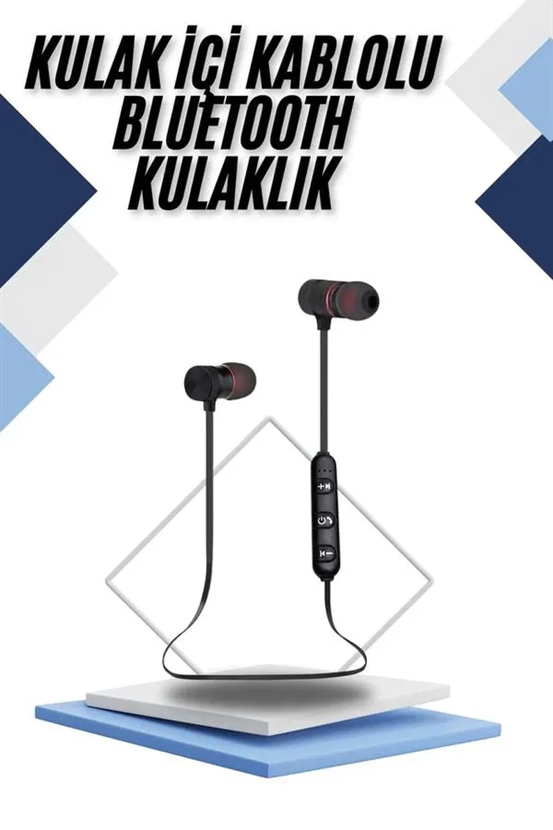 Kablolu Kulakiçi Bluetooth Kulaklık Mıknatıslı ANC Özellikli Yüksek Ses Kaliteli görsel 2