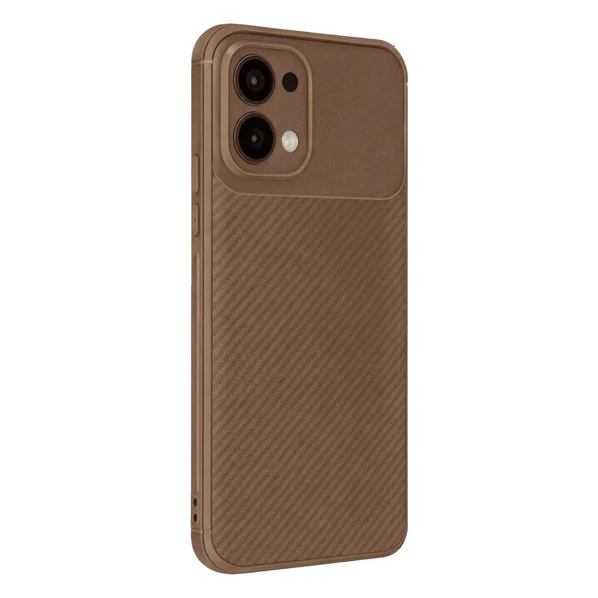 Oppo A6 Pro 4g Auto Focus Karbon Kapak - Kahverengi görsel 2