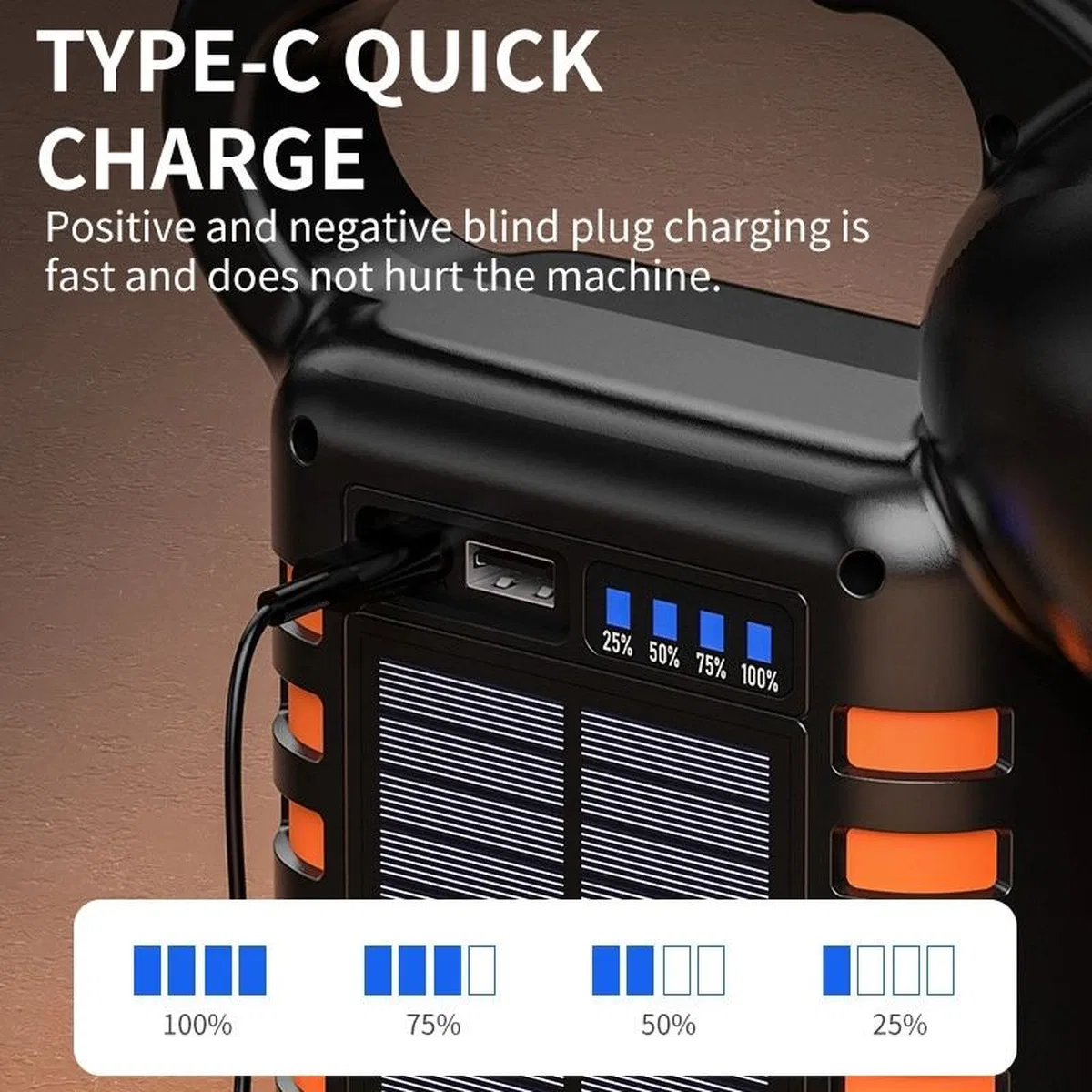 Wison Ws-4343 Çok Fonksiyonlu Powerbanklı Solar Şarjlı Kamp Lambası görsel 4