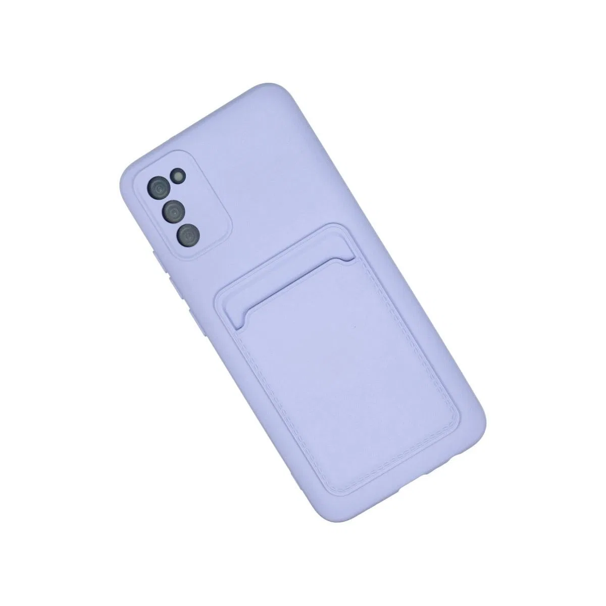 Newface Samsung Galaxy A02s Kılıf Kelvin Kartvizitli Silikon - Lila görsel 2