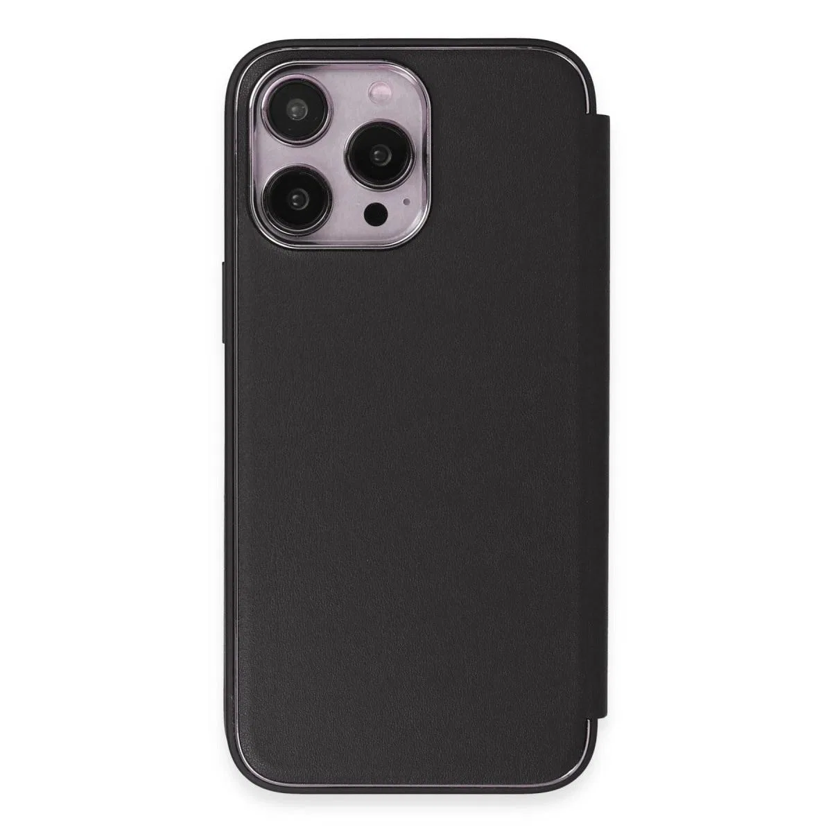 Apple İphone 14 Pro Kılıf Dolpin Kapaklı - Siyah görsel 3