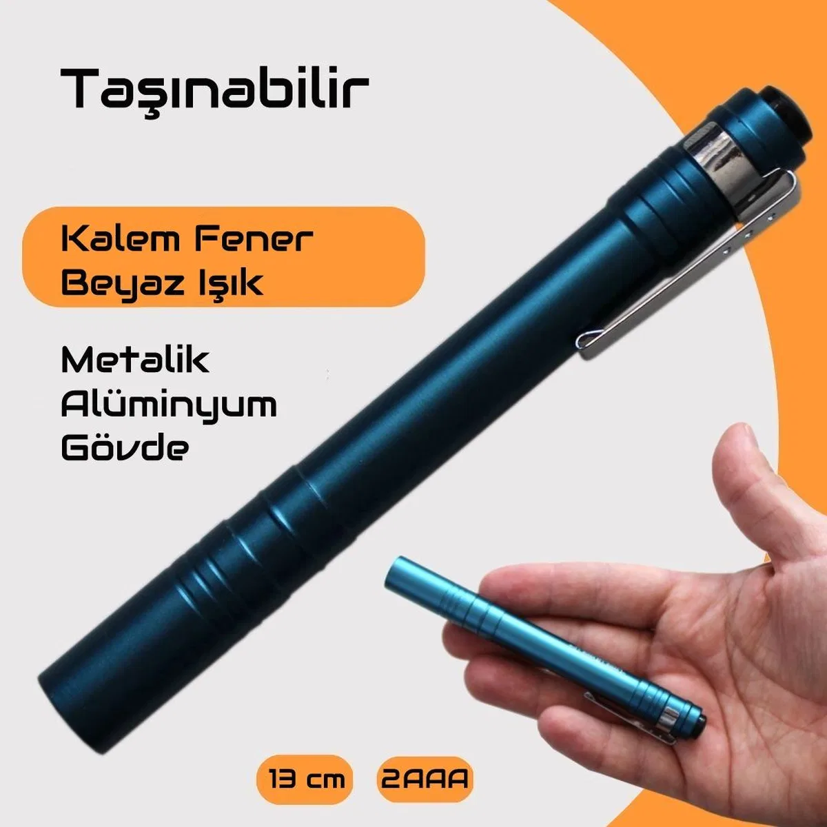 Gold Gp-206 Led Beyaz Işıklı Doktor Kalem Fener görsel 2