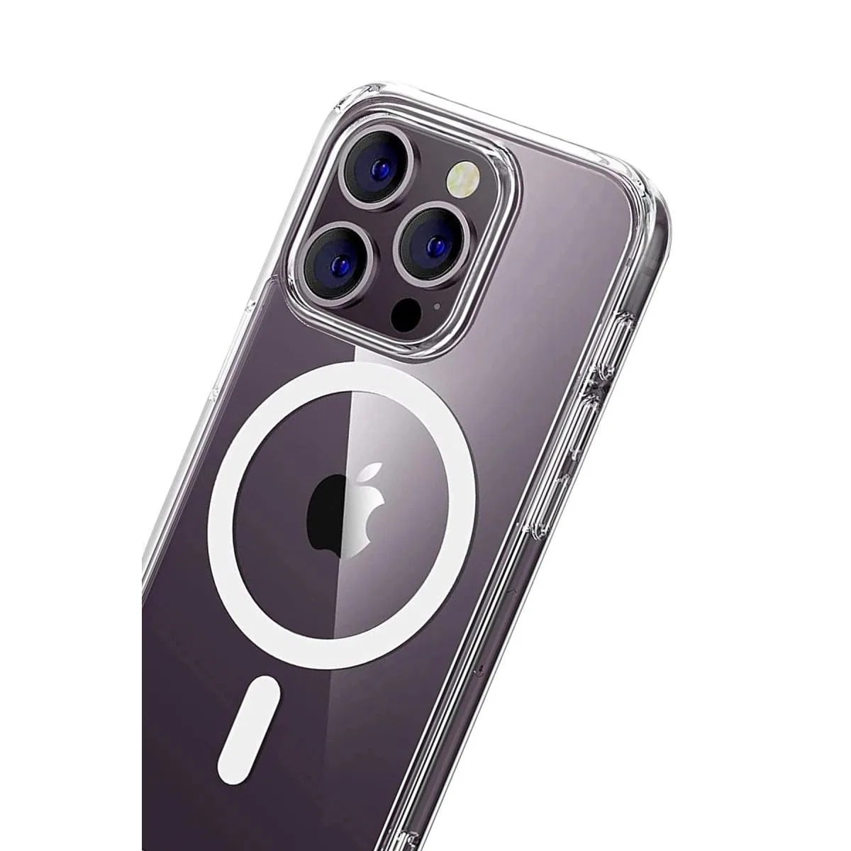 Apple İphone 15 Pro Max Combo Sert Şeffaf Magsafe Kapak - Şeffaf görsel 3