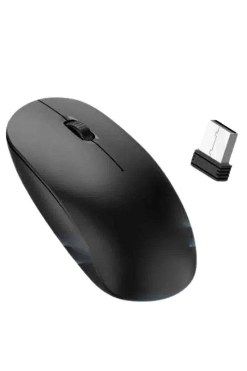 Siyah Kablosuz Mouse Wireless Mouse Minimal Tasarım görsel 4