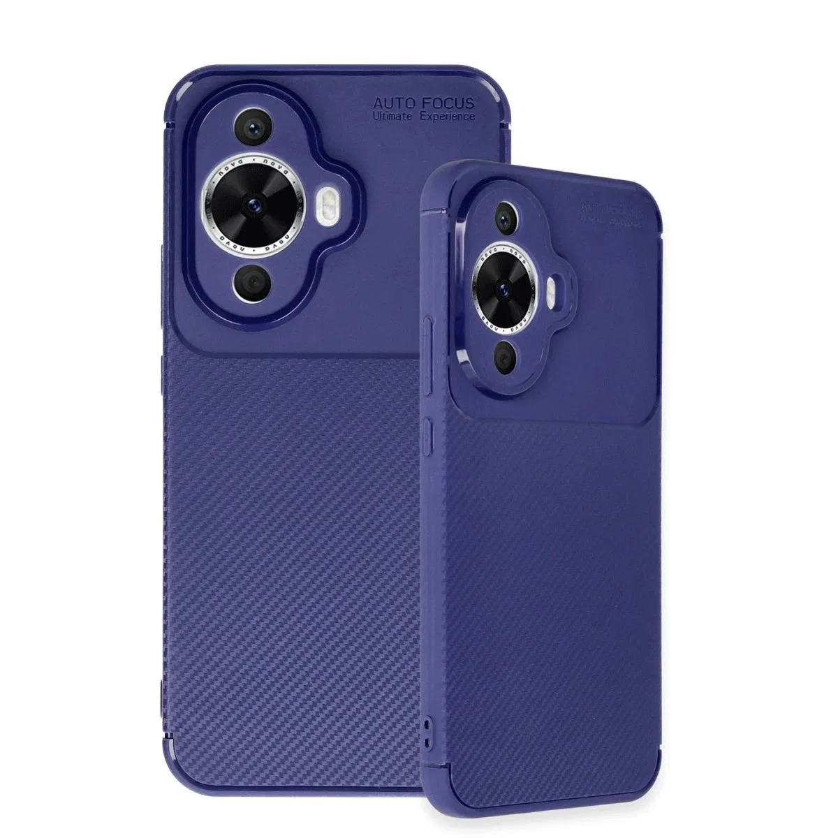 Huawei Nova 12s Kılıf Auto Focus Karbon Kapak - Lacivert görsel 3